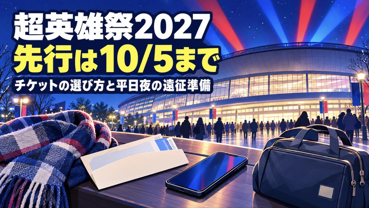 超英雄祭2027の先行は10月5日まで｜チケットの選び方と平日夜の横浜アリーナ遠征準備