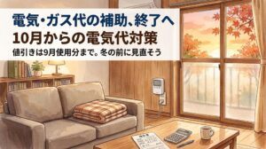 電気・ガス代の補助は9月使用分で終了｜10月からの電気代対策と節電グッズ