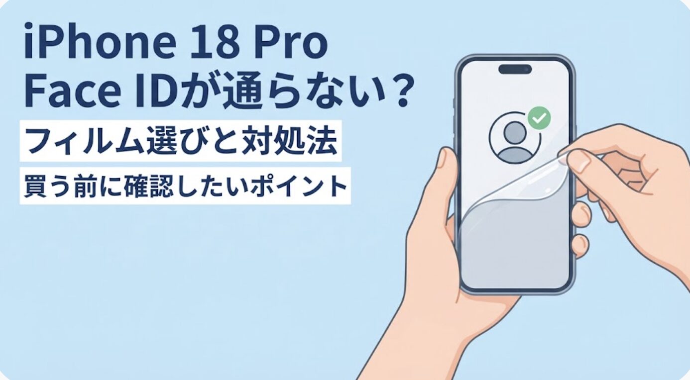 iPhone 18 ProでFace IDが使えない？保護フィルムの選び方と対処法