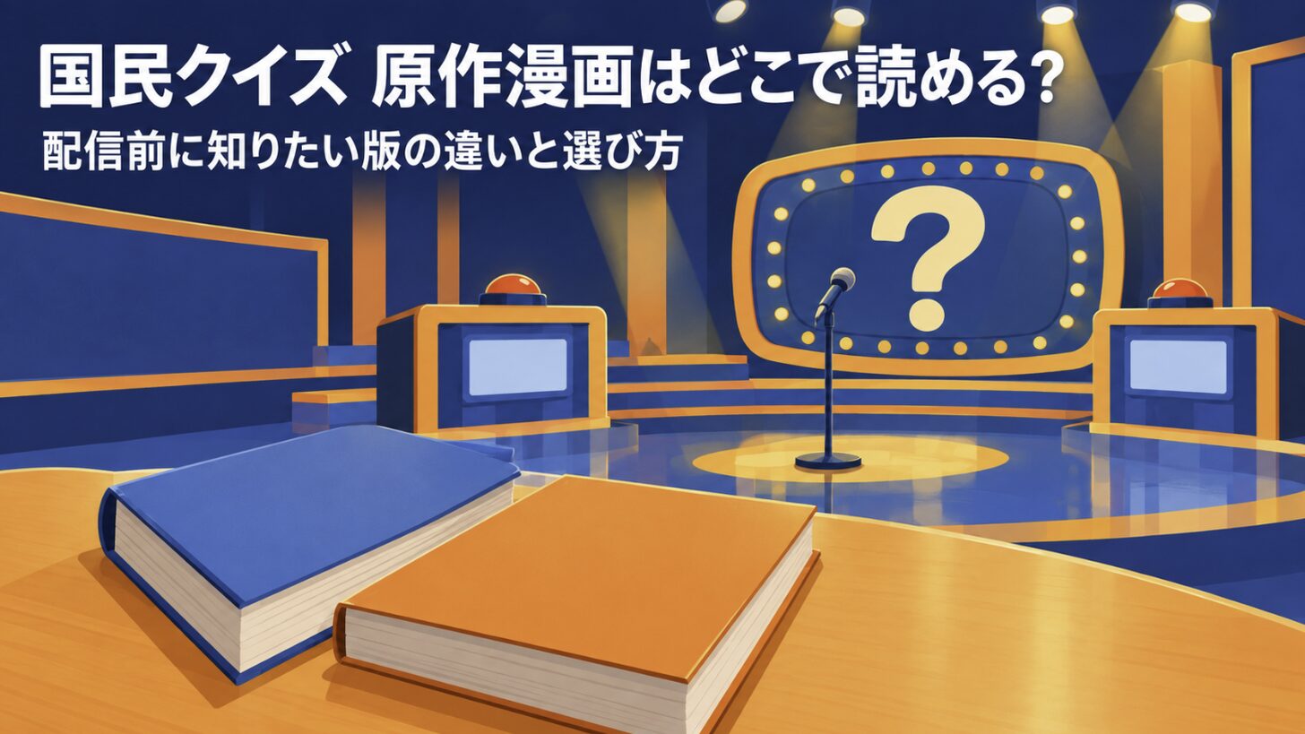 Netflix「国民クイズ」原作漫画はどこで読める？版の違いと選び方