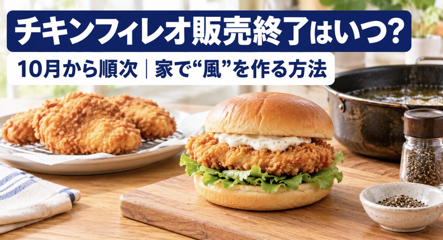 チキンフィレオ販売終了はいつ？10月から順次｜家で「チキンフィレオ風」を作る道具と手順