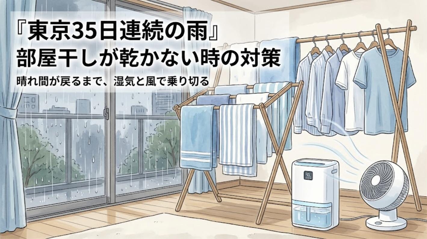東京35日連続の雨、洗濯物が乾かない…いつ晴れる？部屋干し対策と長雨明けにやること