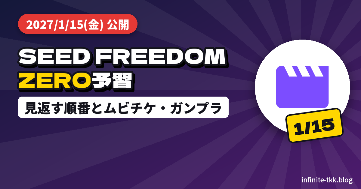 ガンダムSEED FREEDOM ZEROは2027年1月15日公開｜見る前に見返す順番とムビチケ・ガンプラ発売日
