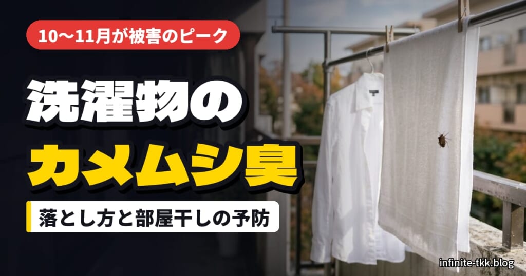 洗濯物のカメムシ臭の落とし方｜10〜11月は部屋干しで予防