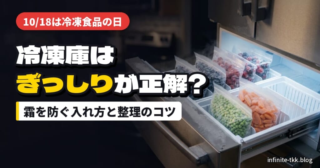 10月18日は冷凍食品の日｜冷凍庫は「ぎっしり詰める」が正解？霜を防ぐ入れ方と整理グッズ