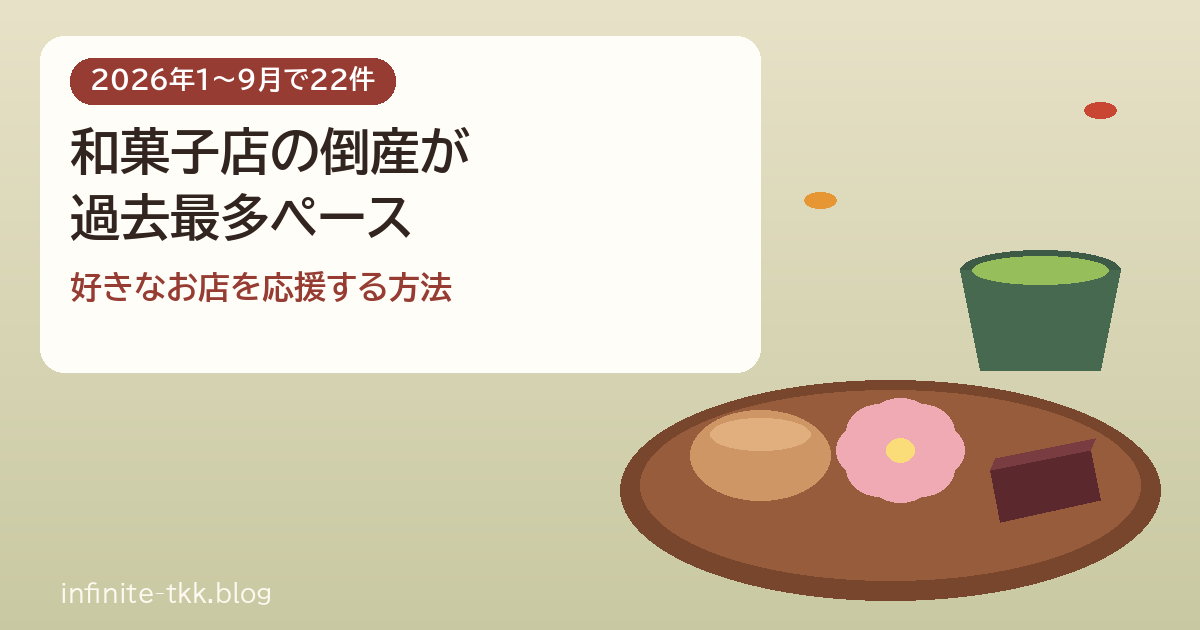 和菓子店の倒産が過去最多ペース｜好きな和菓子屋さんを応援する方法と家で楽しむコツ